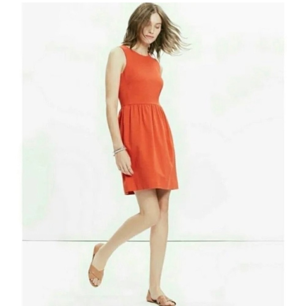 Madewell Red 100% Silk Shirred Dress Women’s Size 6 03501 - Picture 11 of 11